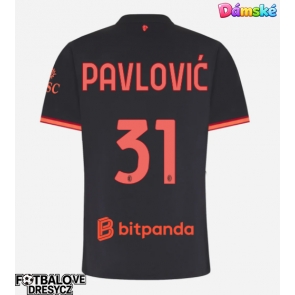 AC Milan Strahinja Pavlovic #31 Dámské Alternativní Dres 2026-27 Krátký Rukáv AC Milan Strahinja Pavlovic #31 Dámské Alternativní Dres 2026-27 Krátký Rukáv